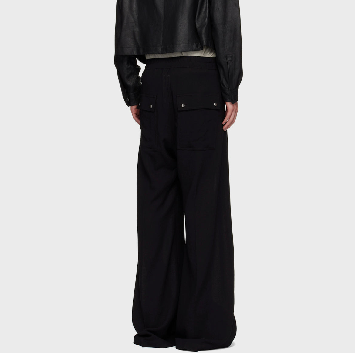 RICK OWENS Black Porterville Wide Bela Trousers