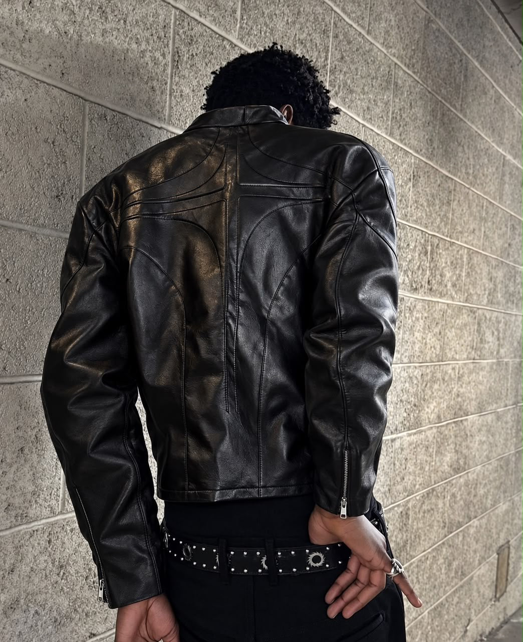 ARMOR BIKER JACKET (JET BLACK)