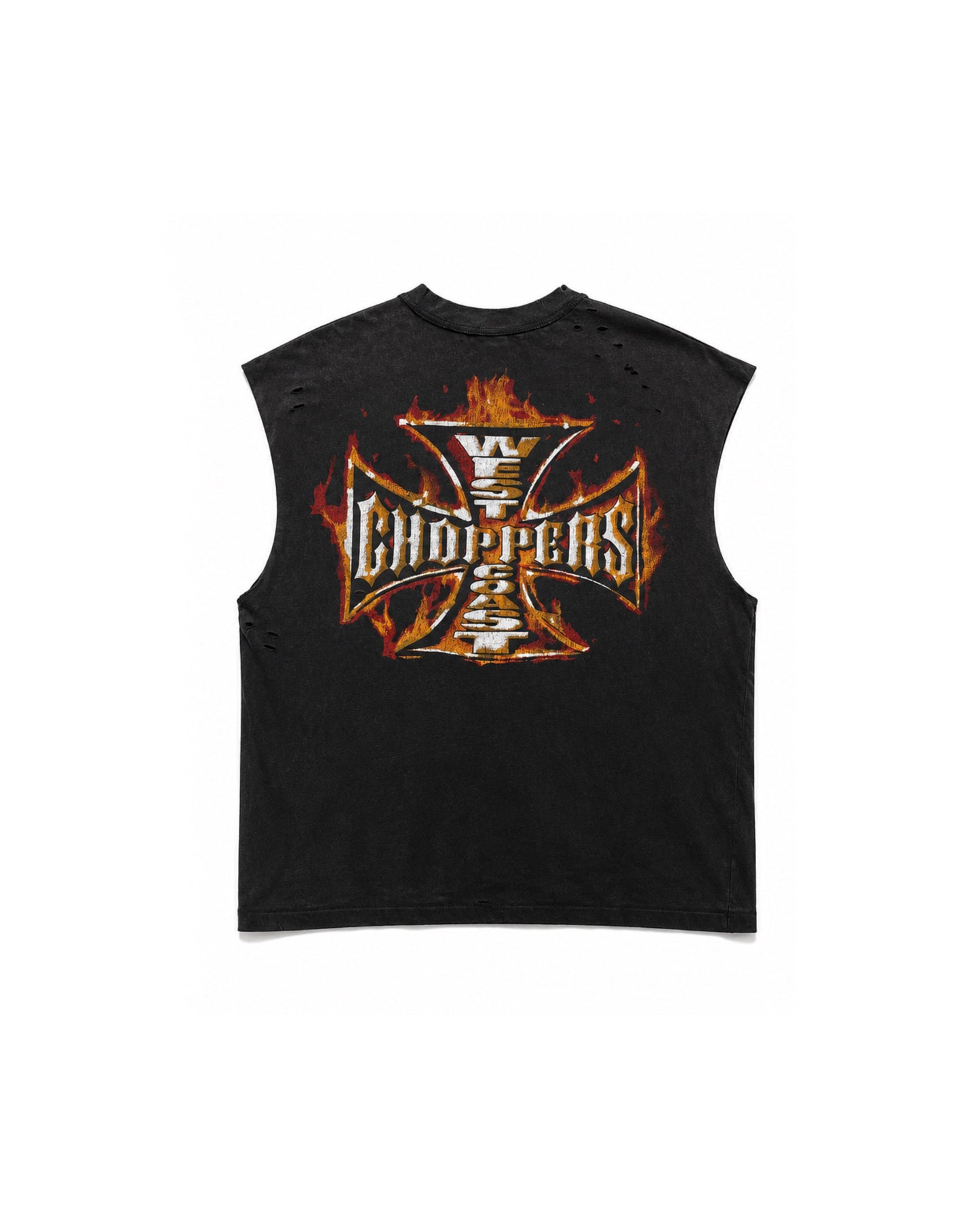 WC CHOPPERS DISTRESSED CUT-OFF TEE