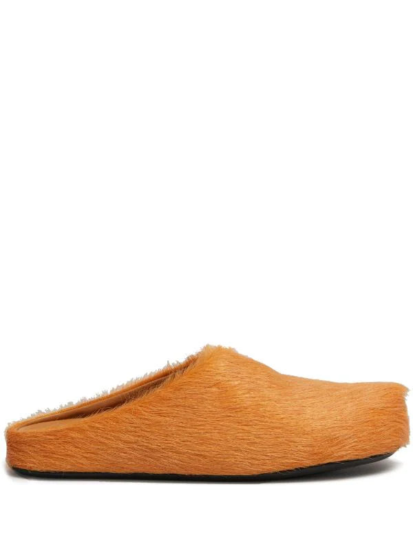 Marni Fussbet Sabot calf-hair slippers