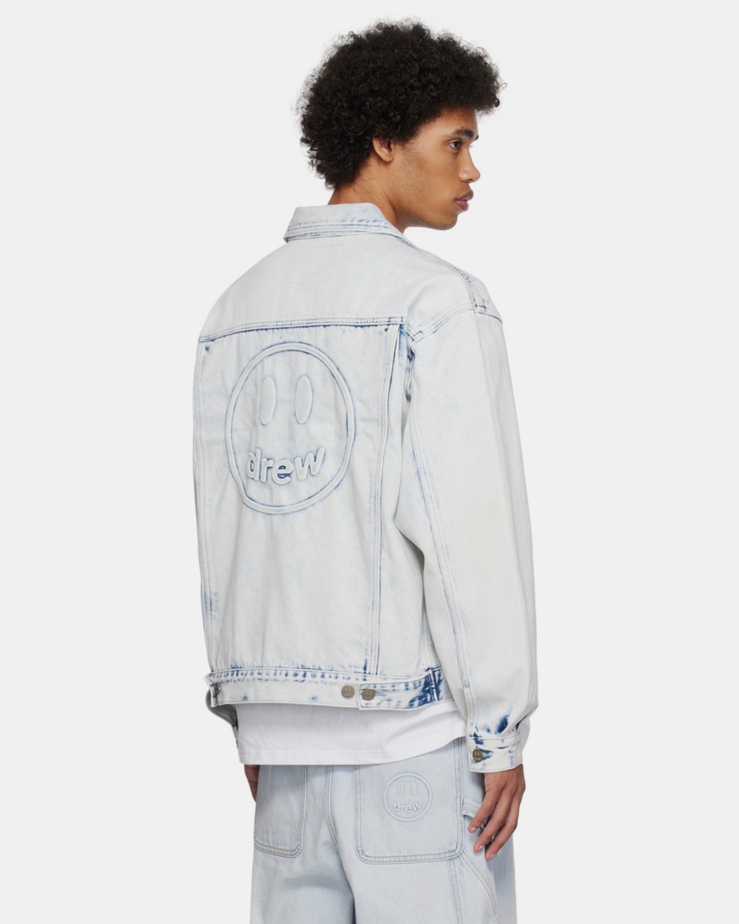 Drew Washed Logo Denim Jacket