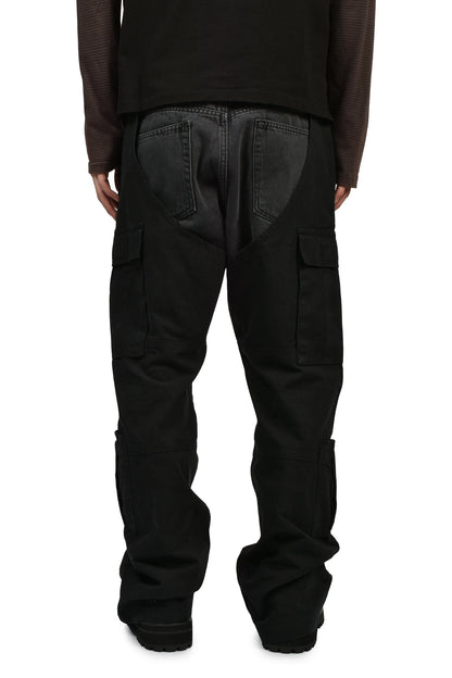 BIKER CARGO DENIM PANTS
