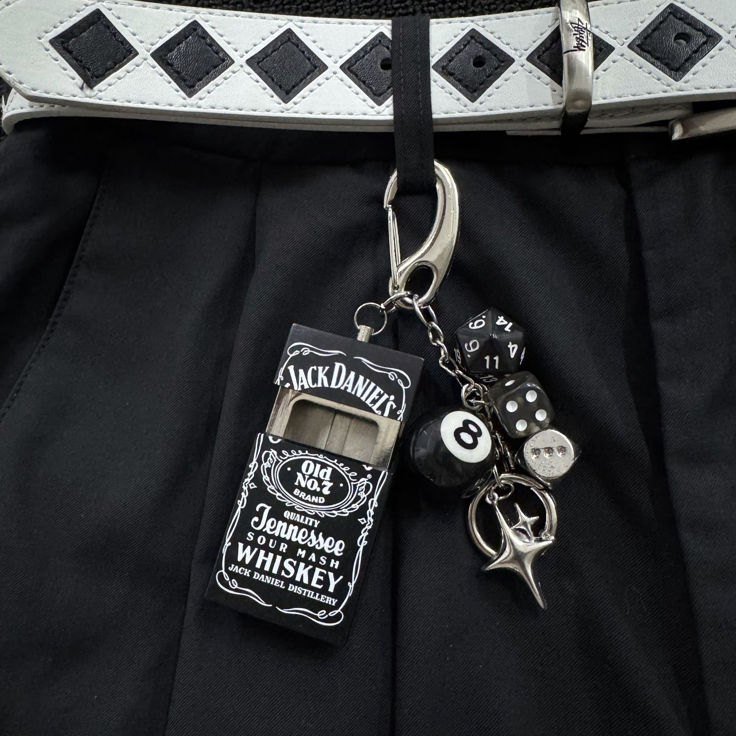 “VICE ROLL” Dice & Whiskey Clip Charm