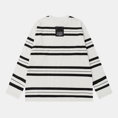 Maison Margiela Striped Longsleeve Shirt - White