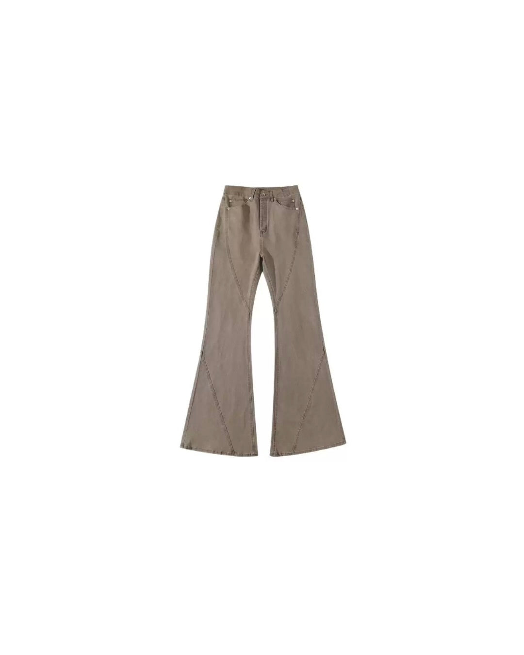 Flared Panel Denim — Washed Taupe