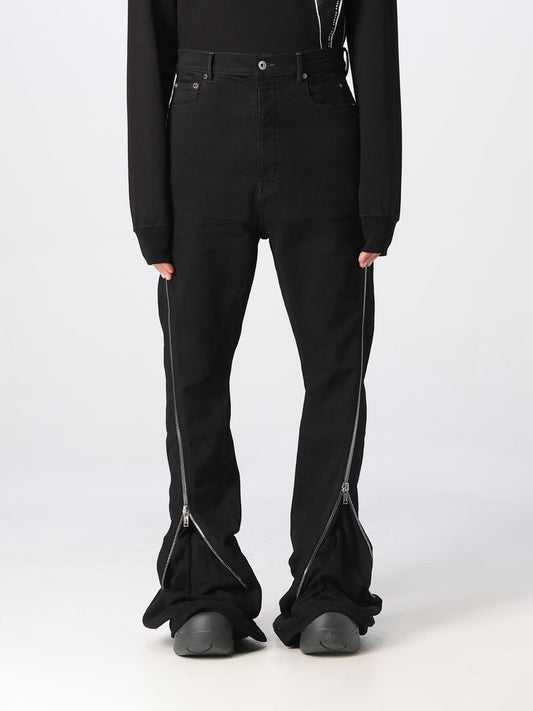 Arc Split Zipper Denim – Jet Black