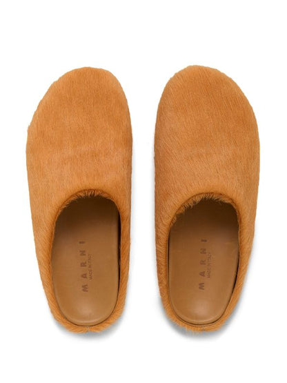 Marni Fussbet Sabot calf-hair slippers