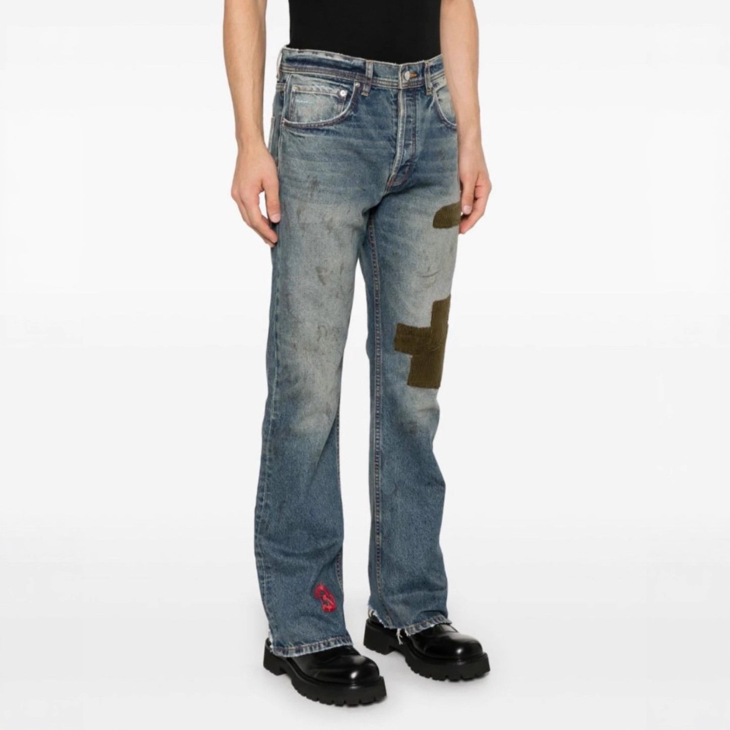 Patchwork Distressed Jeans