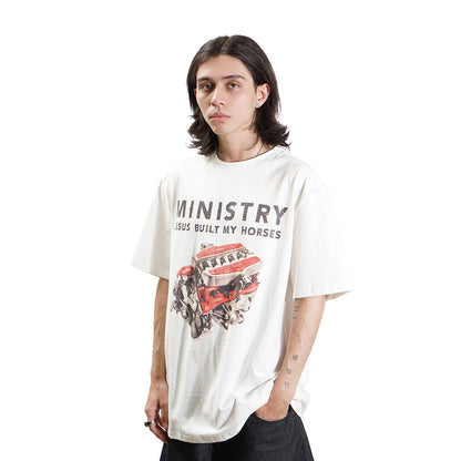 Ministry “Jesus Built My Horses” Graphic Tee
