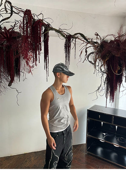 Thug Club Sculpted Tank — Grey Marl