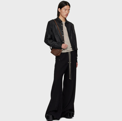 RICK OWENS Black Porterville Wide Bela Trousers