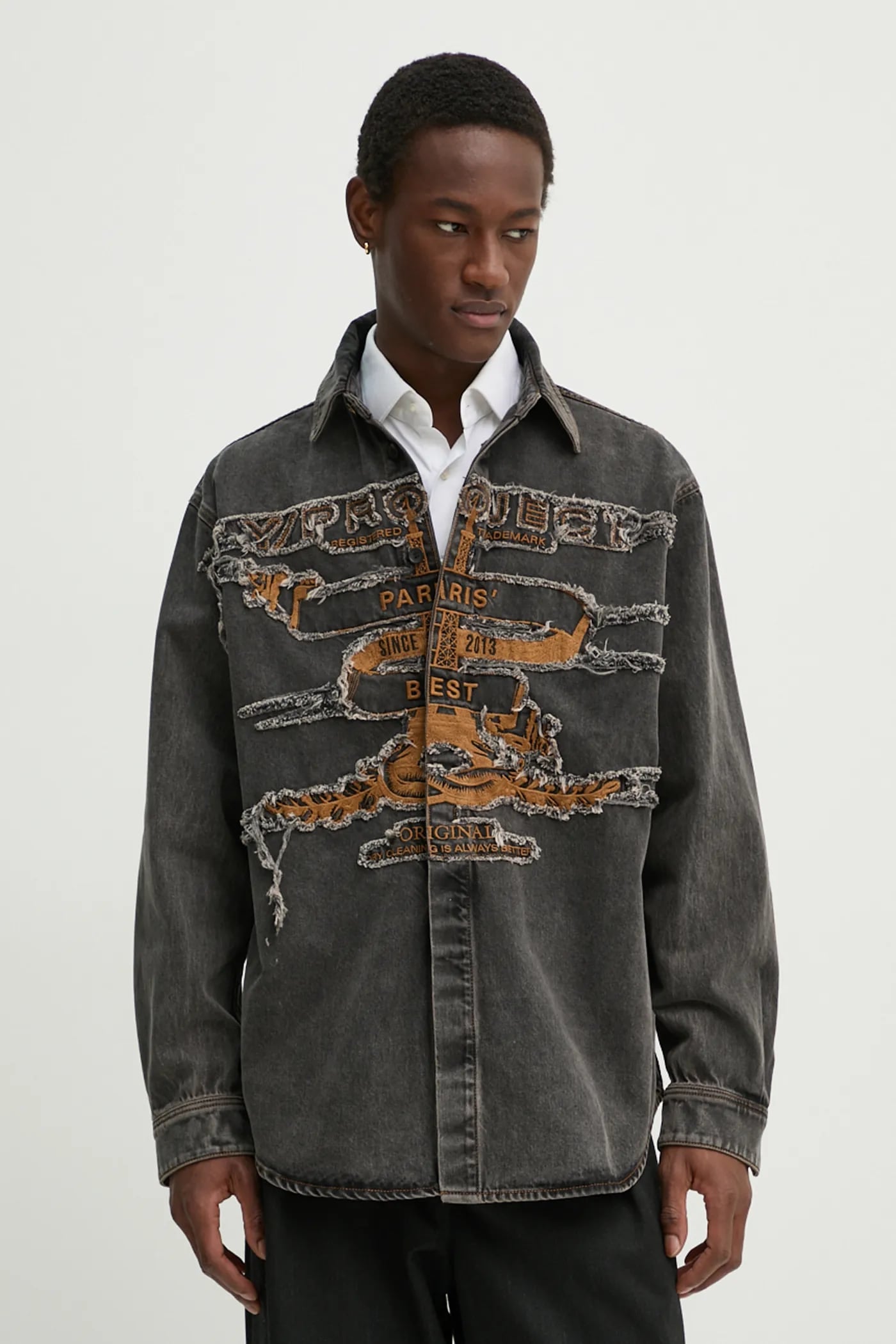 Y/PROJECT PATCHWORK DENIM SHIRT