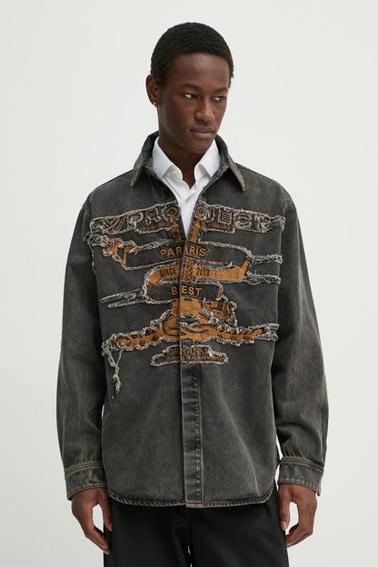 Y/PROJECT PATCHWORK DENIM SHIRT