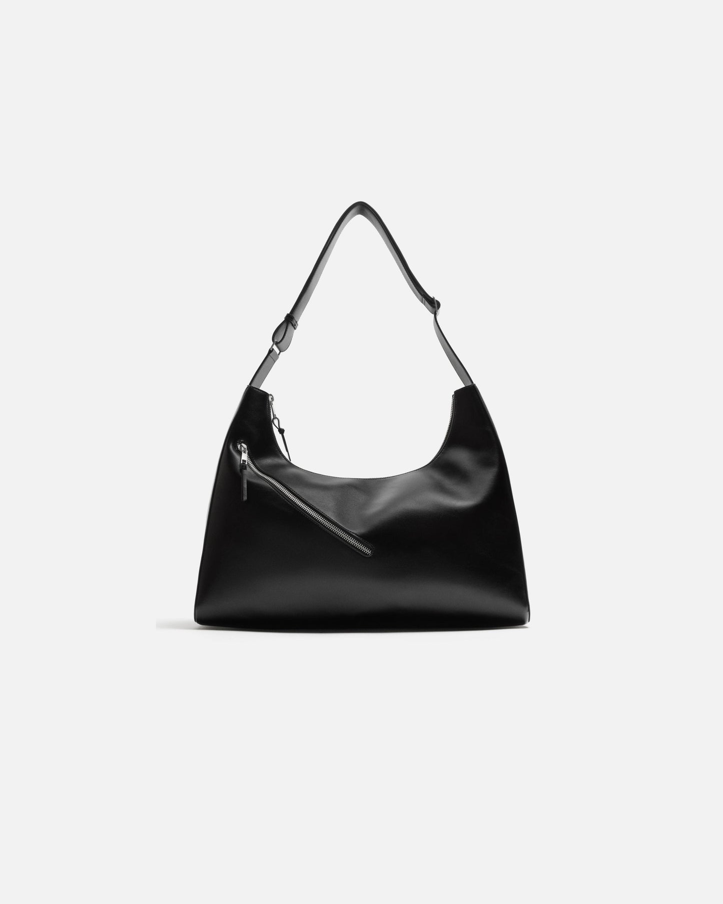 Oversized Sculpted Leather Shoulder Bag