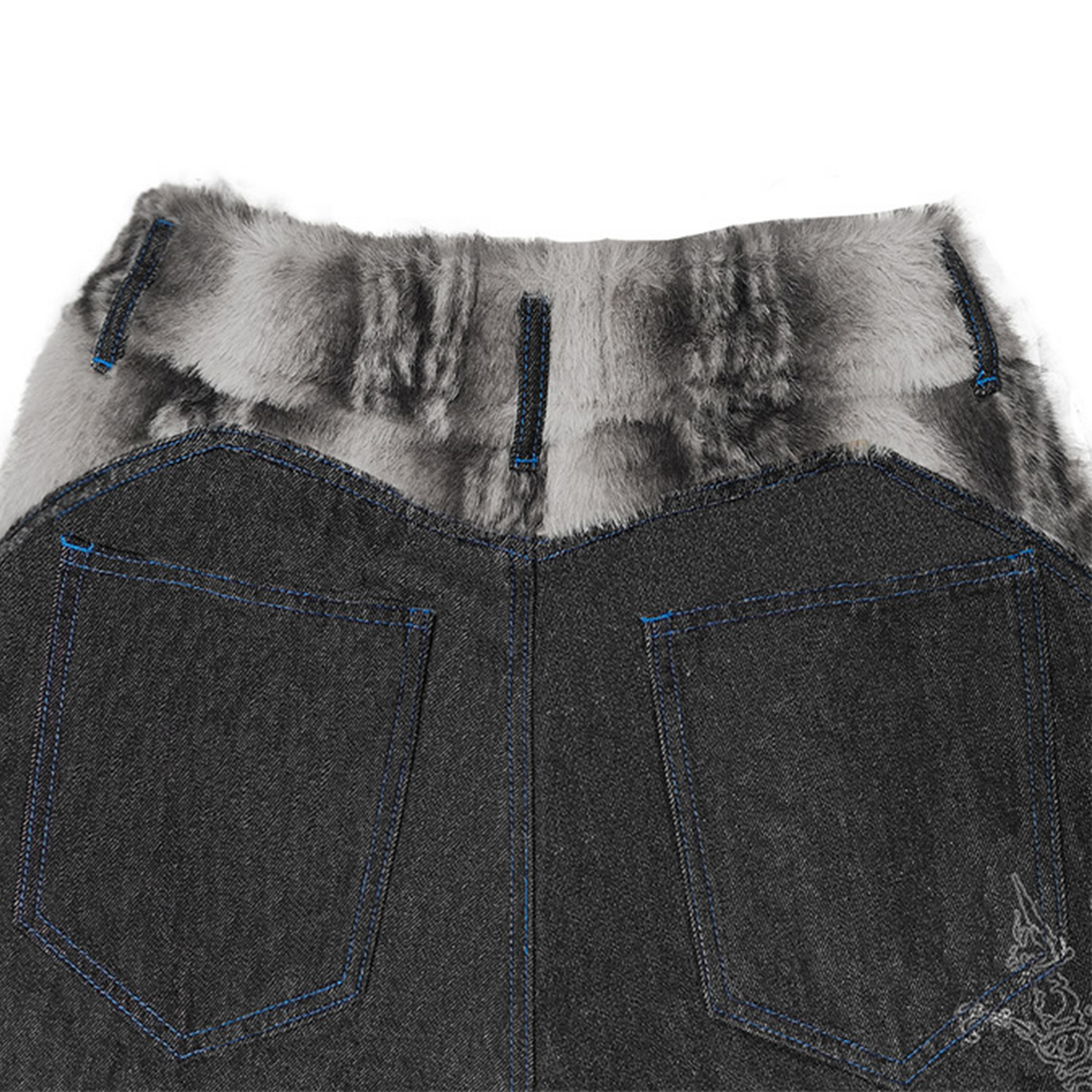 FROSTVEIN LASER WIDE-LEG DENIM