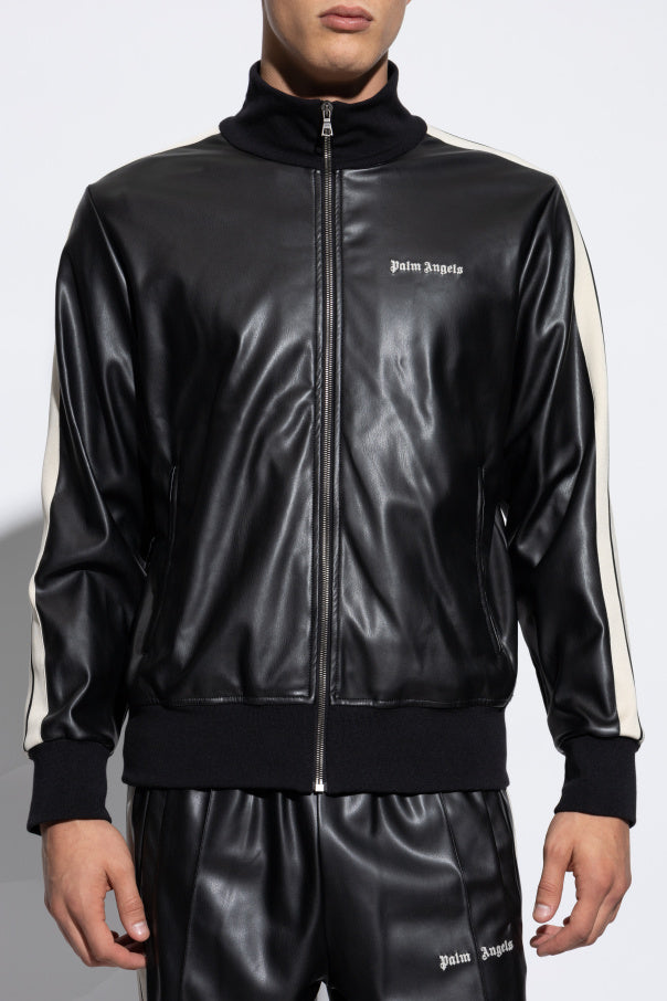 Track Bomber Leather Jacket