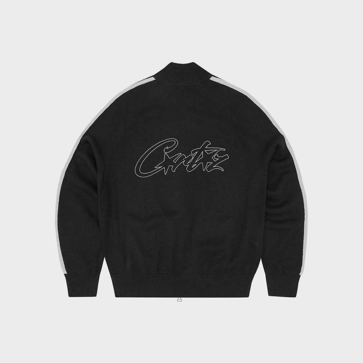 Corteiz Knit Zip Up Fleece - Black