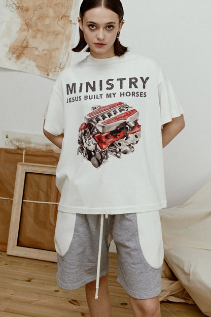 Ministry “Jesus Built My Horses” Graphic Tee