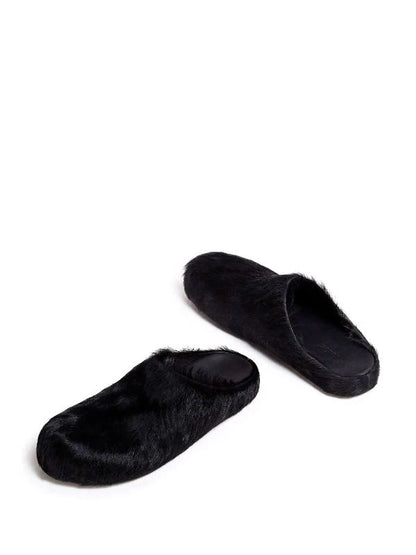 Marni Fussbet Sabot calf-hair slippers