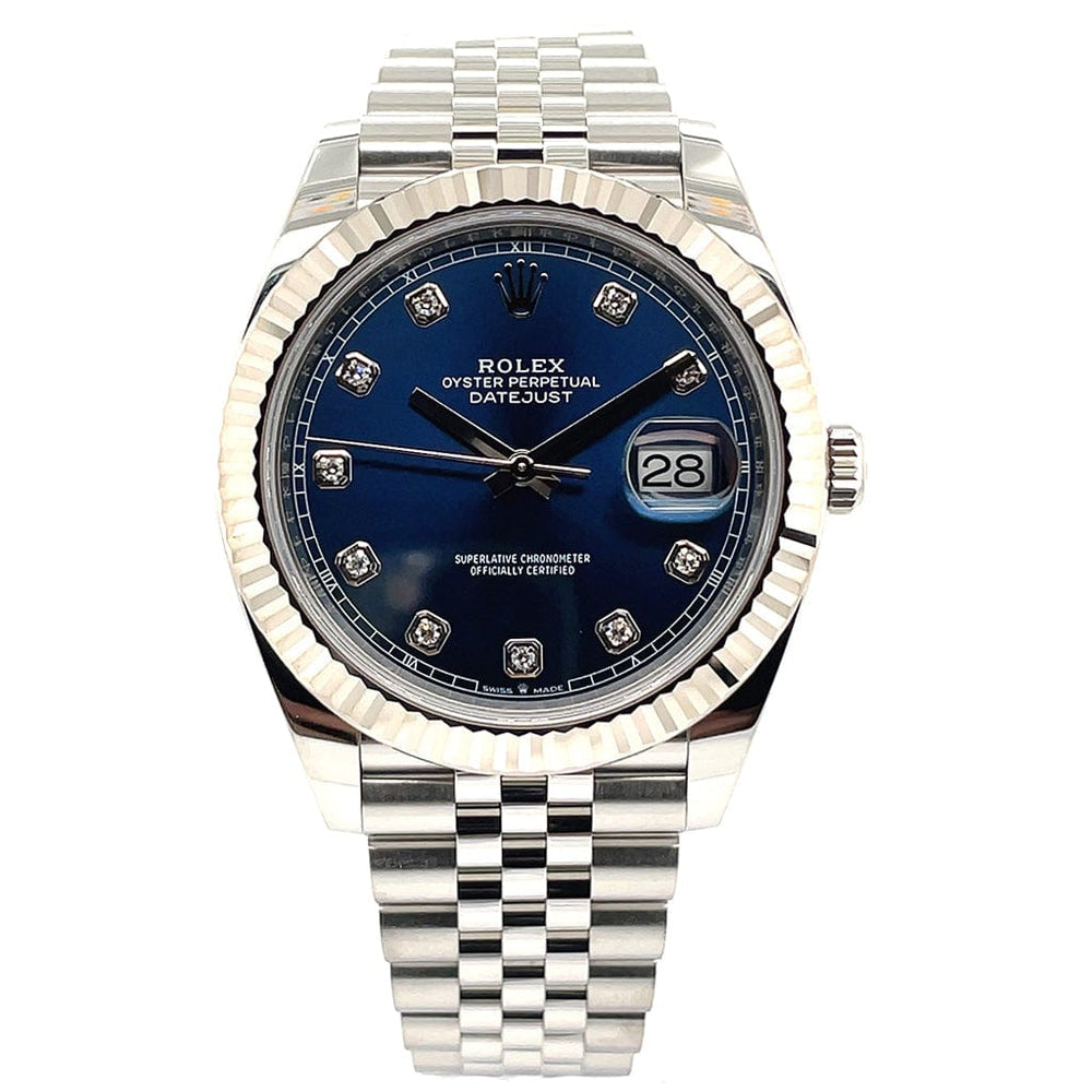 ROLEX DATEJUST DIAMOND BLUE DIAL 126334