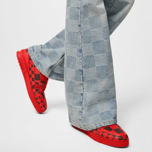 LV Damier Trainer Sneaker - Rouge