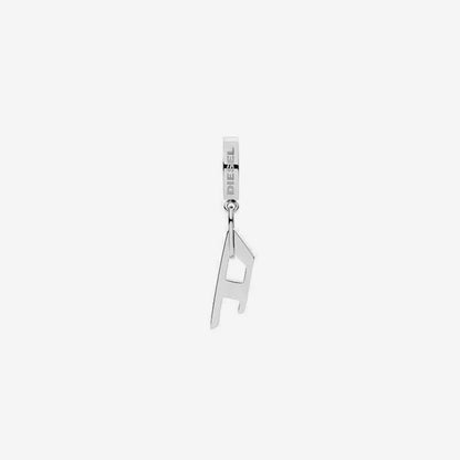 Diesel Logo Charm Hoop Earring