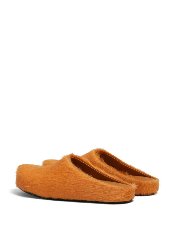 Marni Fussbet Sabot calf-hair slippers