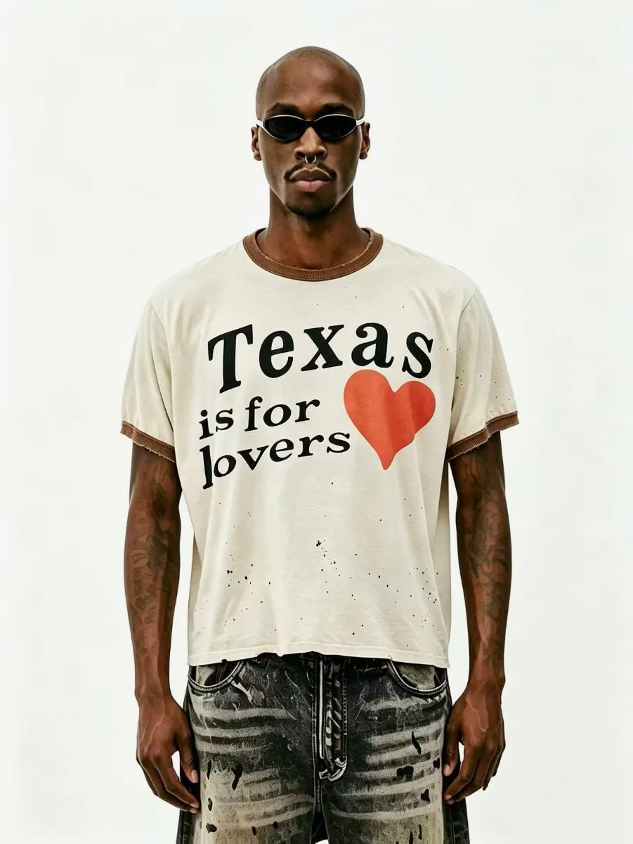 SLF Texas Is For Lovers Ringer Tee