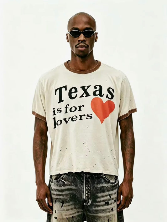 SLF Texas Is For Lovers Ringer Tee