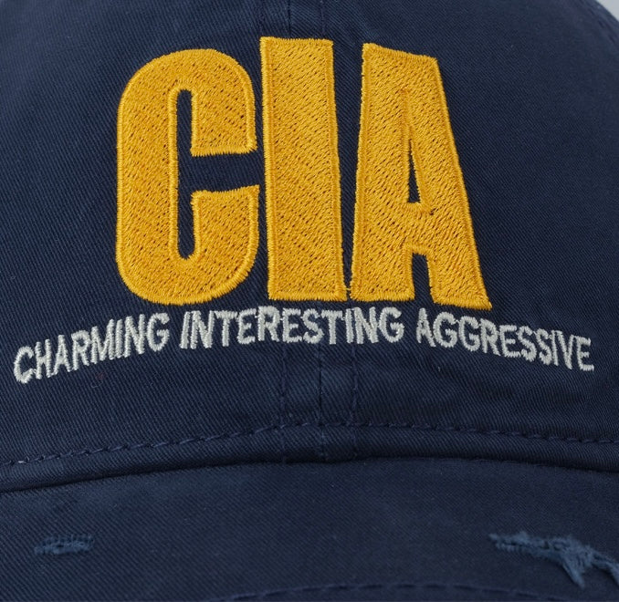 C.I.A Distressed Hat - Navy