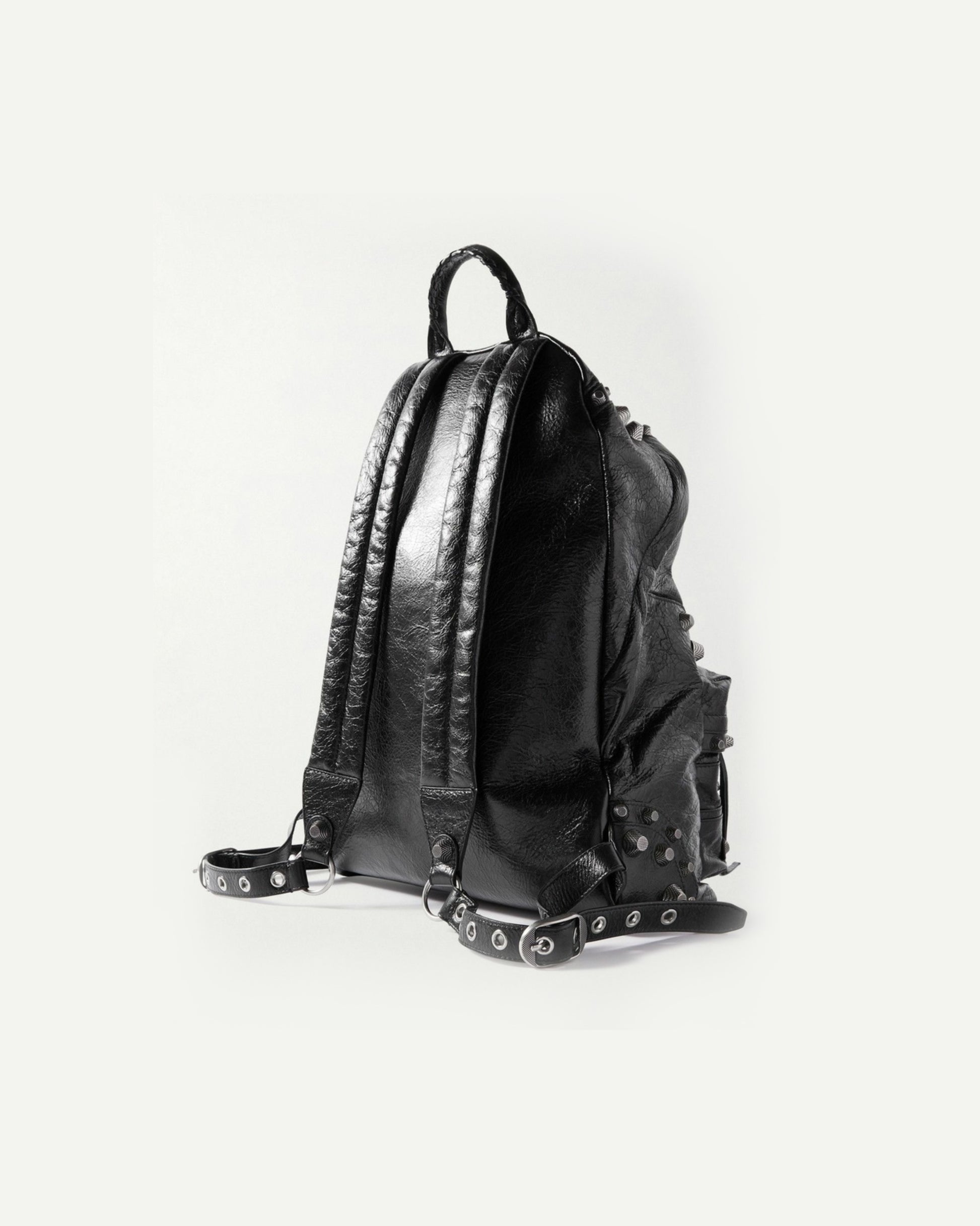 Studded Cagole Leather Backpack – TUG OF LOOKS