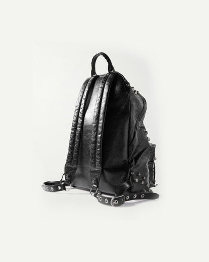 Studded Cagole Leather Backpack