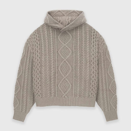 Fear of God Essentials Cable Knit Hoodie - Beige