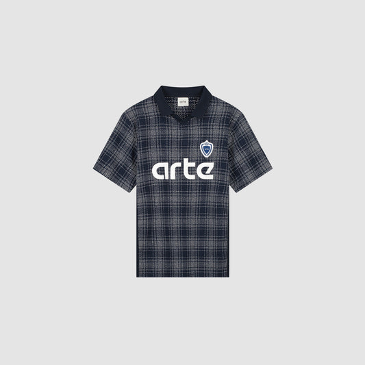 Arte Antwerp Square Fabric T-Shirt (Plaid)