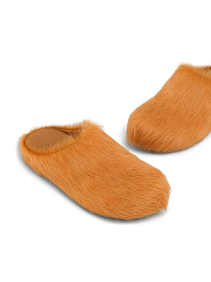 Marni Fussbet Sabot calf-hair slippers