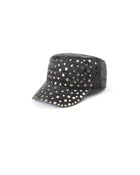 STUDDED DENIM FIELD CAP