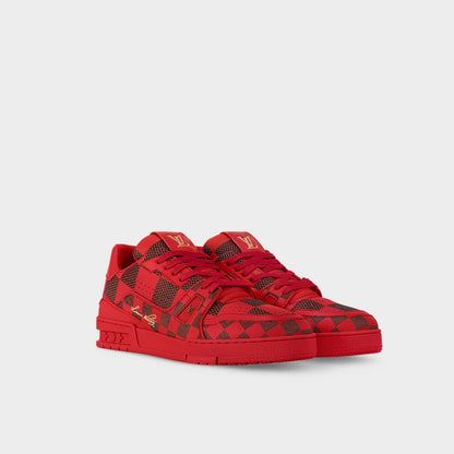 LV Damier Trainer Sneaker - Rouge