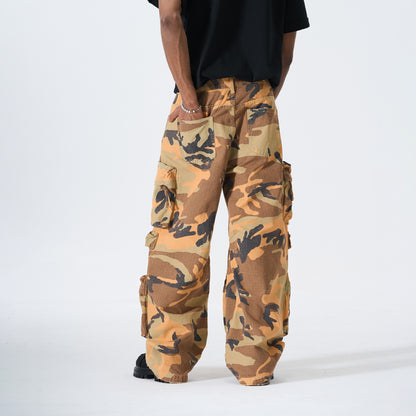 Desert Camo Multi-Pocket Cargo Pants
