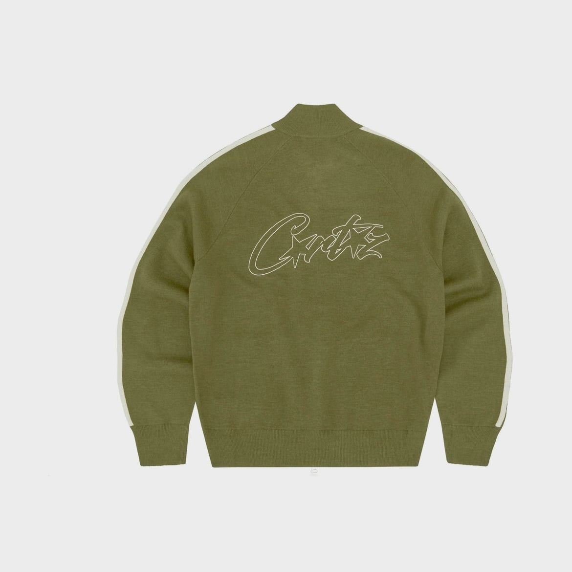 Corteiz Knit Zip Up Fleece - Olive