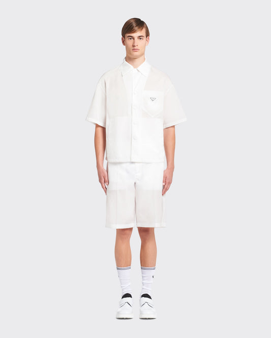 Re-nylon short-sleeved shirt - White