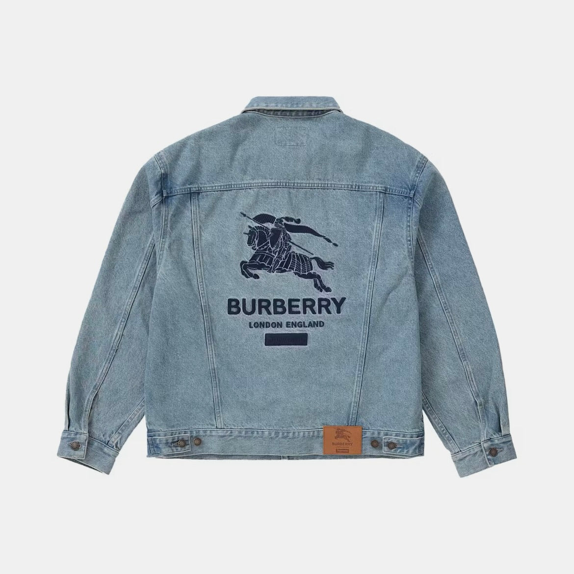 Supreme Burberry Denim Trucker Jacket