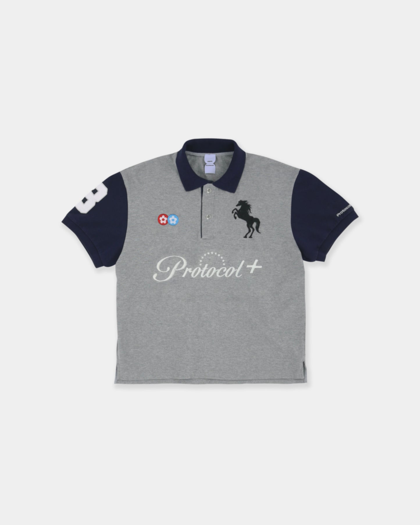 VTP PANELED PIQUE SHIRT - MELANGE GREY