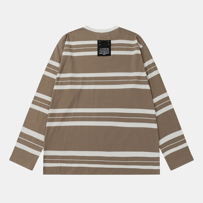 Maison Margiela Striped Longsleeve Shirt - Brown