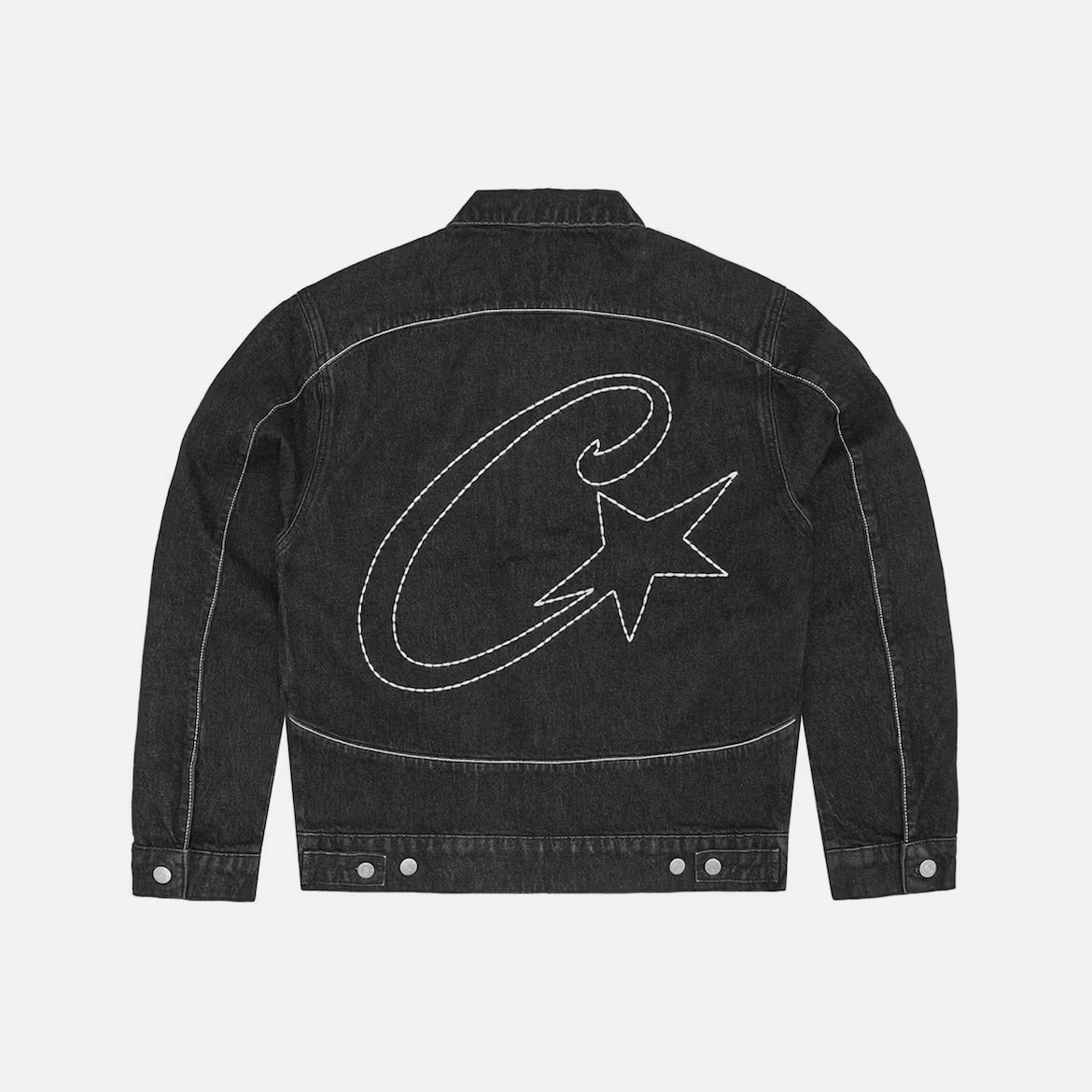 Corteiz C-Star Denim Trucker Jacket - Black