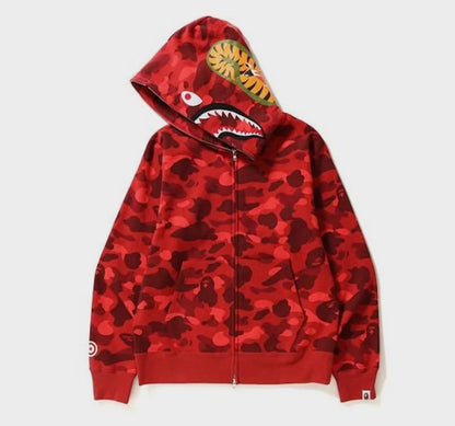 Bathing Ape ‘BapeShark’ Hoodie - Red