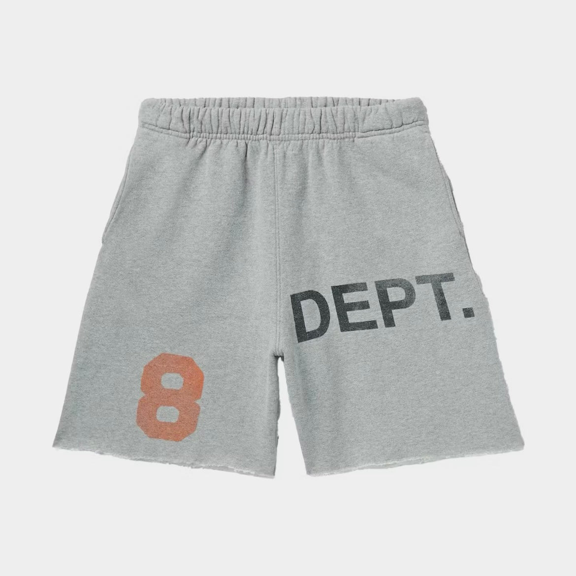 Gallery Dept. Wide-Leg Printed Distressed Cotton-Jersey Shorts