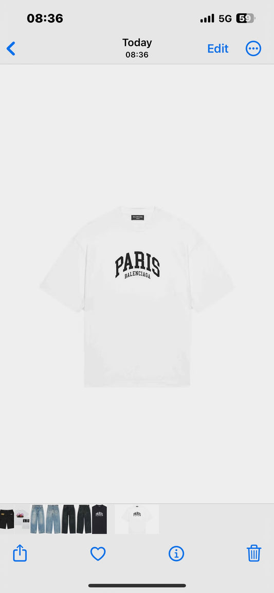 Balenciaga Paris Medium Fit T-shirt