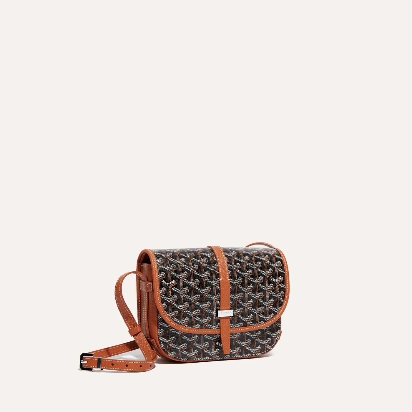 Goyardine Belvédère Messenger Bag - Black/Tan