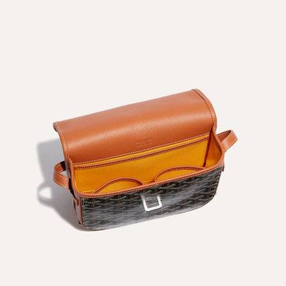 Goyardine Belvédère Messenger Bag - Black/Tan