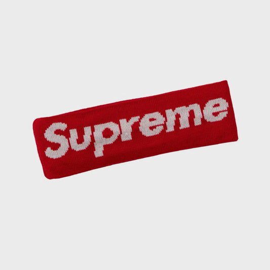 Supreme New Era Big Logo Headband - Red